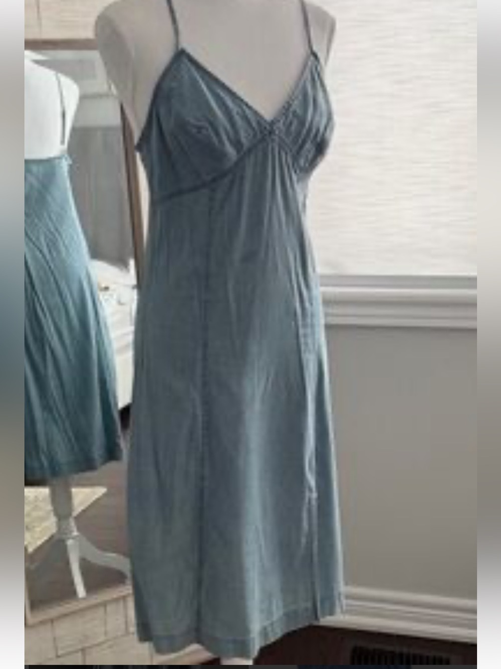 Guess Lana Chambray Blue Denim Slip Dress